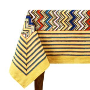 インド 木版染め(ブロックプリント) テーブルクロス イエロープレゼント アジアン インド更紗 インド綿 ハンドメイド エスニック インテリア コットン インド 木版染め(ブロックプリント) テーブルクロス イエロープレゼント アジアン インド更紗 インド綿 ハンドメイド エスニック インテリア コットン