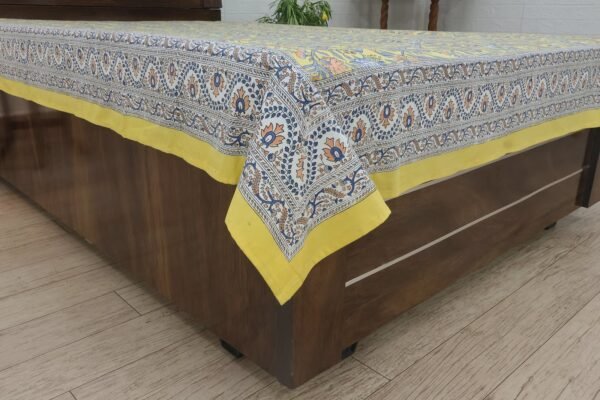 インド 木版染め(ブロックプリント) ベッドカバー 花柄 プレゼント アジアン シーチング インド更紗 インド綿 マルチカバー ハンドメイド インテリア コットン - Image 2