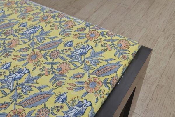 インド 木版染め(ブロックプリント) ベッドカバー 花柄 プレゼント アジアン シーチング インド更紗 インド綿 マルチカバー ハンドメイド インテリア コットン - Image 4