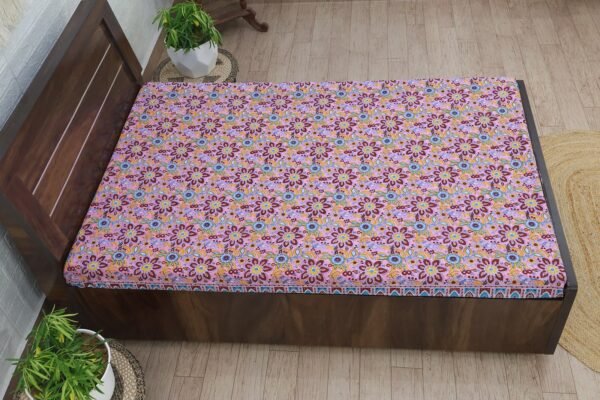 マルチカバー 北欧 ナチュラルおしゃれ ブロックプリント インド綿 ベッドカバー ソファカバー マルチクロス コットン100％ - Image 4