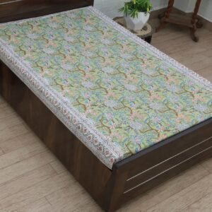 インド 木版染め(ブロックプリント) ベッドカバー 花柄 プレゼント アジアン シーチング インド更紗 インド綿 マルチカバー ハンドメイド インテリア コットン インド 木版染め(ブロックプリント) ベッドカバー 花柄 プレゼント アジアン シーチング インド更紗 インド綿 マルチカバー ハンドメイド インテリア コットン