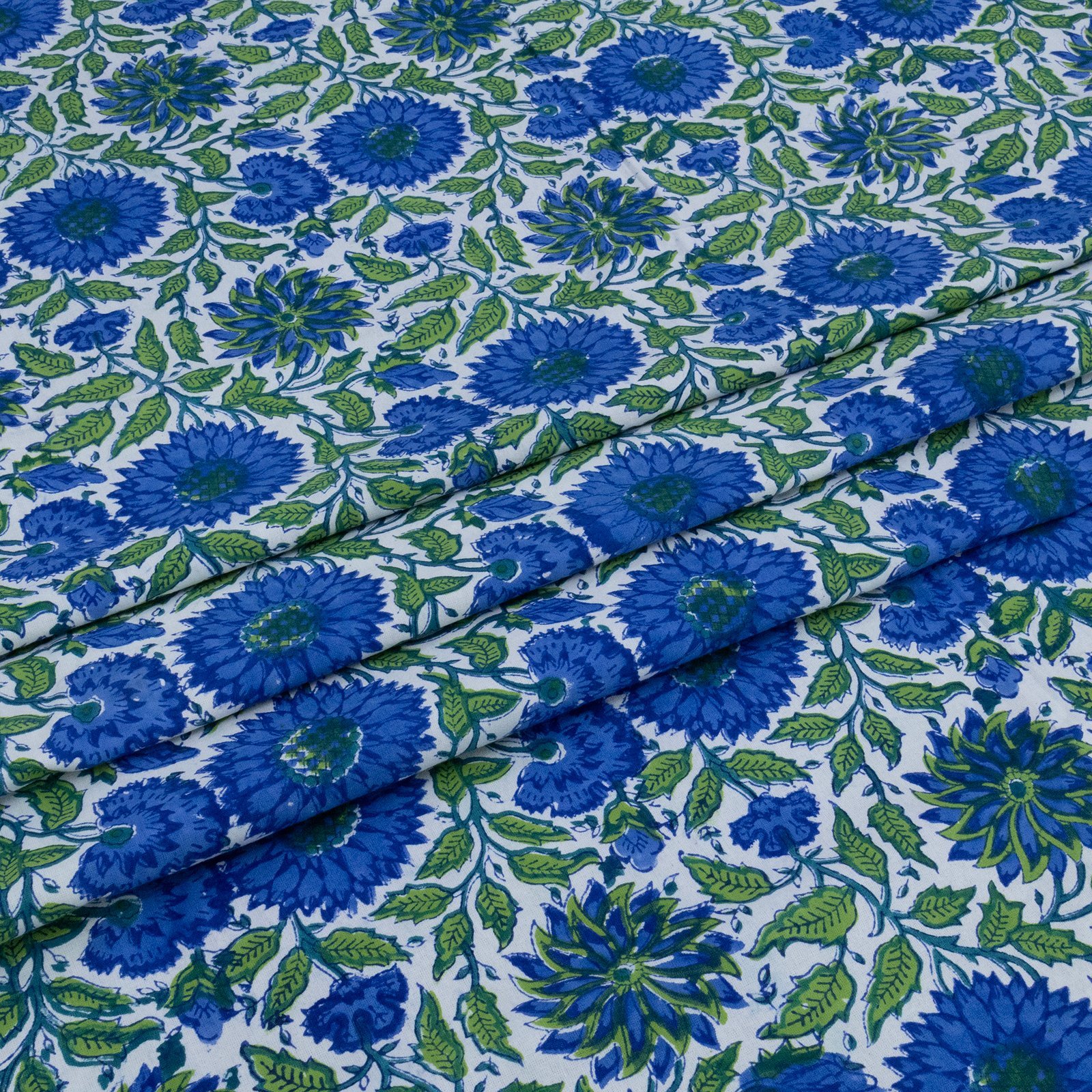 インド 木版染め ベッドカバー 花柄 サンガネールプレゼント アジアン クリスマス シーチング ブロックプリント インド更紗 インド綿 マルチカバー 長方形 インテリア コットン - Image 4