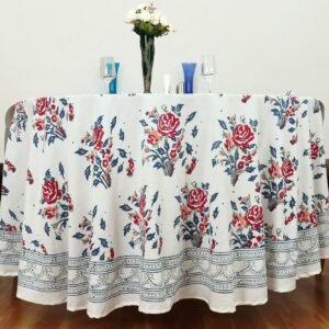 ラウンドクロス 円形クロス テーブルクロス インド綿 コットン エスニック ハンドメイド おしゃれ かわいい ブロックプリント ボタニカル柄 プリント ラウンドクロス 円形クロス テーブルクロス インド綿 コットン エスニック ハンドメイド おしゃれ かわいい ブロックプリント ボタニカル柄 プリント