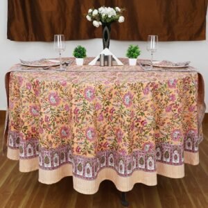ラウンドクロス 円形クロス テーブルクロス インド綿 コットン エスニック ハンドメイド おしゃれ かわいい ブロックプリント ボタニカル柄 プリント ラウンドクロス 円形クロス テーブルクロス インド綿 コットン エスニック ハンドメイド おしゃれ かわいい ブロックプリント ボタニカル柄 プリント